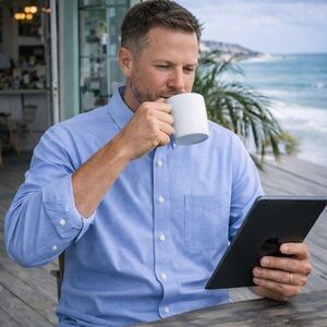 Brooks Brothers Classic Logo Polo Button Up Down Suprima Cotton Mens Blue Shirt